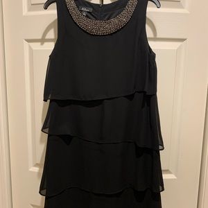 AGB Black Dress with beaded collar